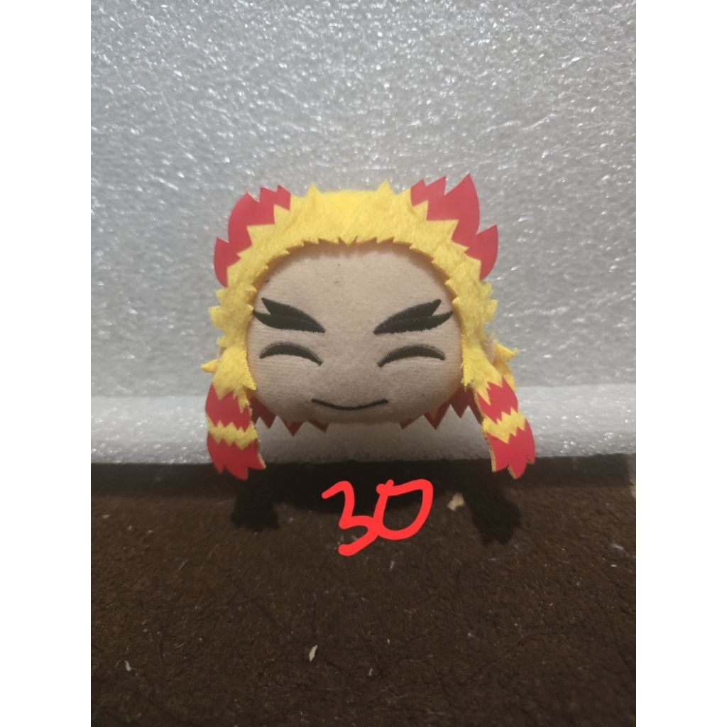 kyojuro rengoku kyaramaru mascot badge nuigurumi plush doll boneka lucu
