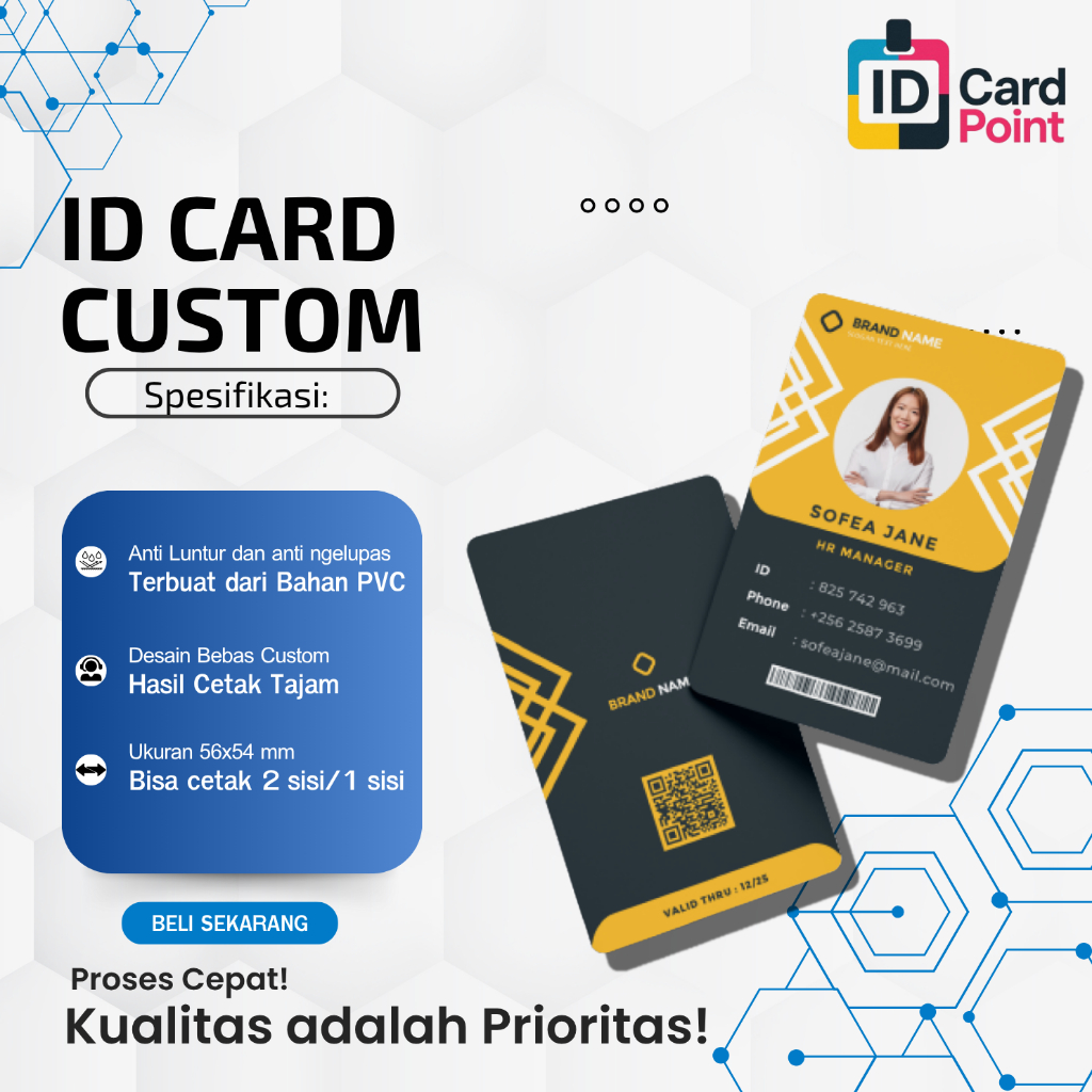 

Cetak Kartu ID Card Premium Printing Sublim Desain Suka Suka Hasil Berkualitas