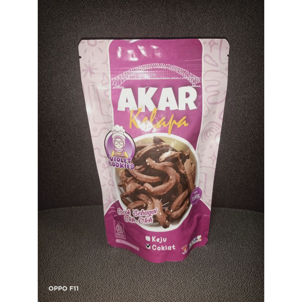 

Kue akar kelapa coklat