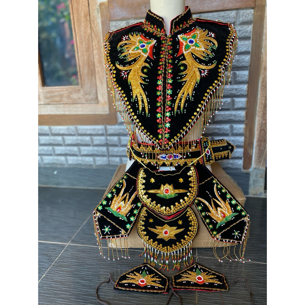 sempyok jathil motif semanggi satu set / set baju jathil / baju jathil murah