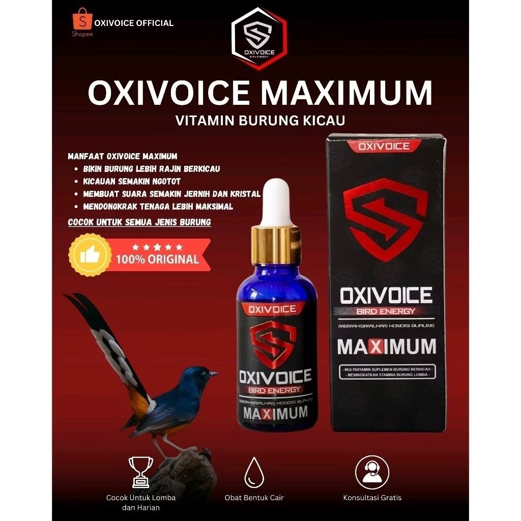 Oxivoice Maximum | Vitamin Burung | Nutrisi Burung Kicau