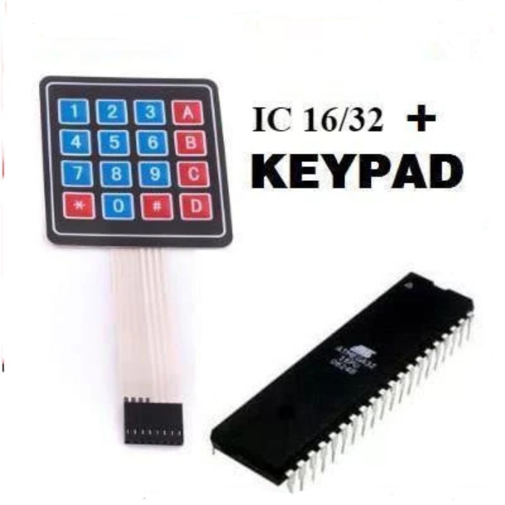 IC PROGRAM POM MINI ATMEGA 16/32 & KEYPAD TOMBOL MATRIX UNTUK POM MINI