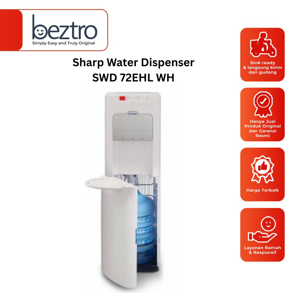 Sharp SWD72EHLWH Dispenser Air Galon Bawah Putih