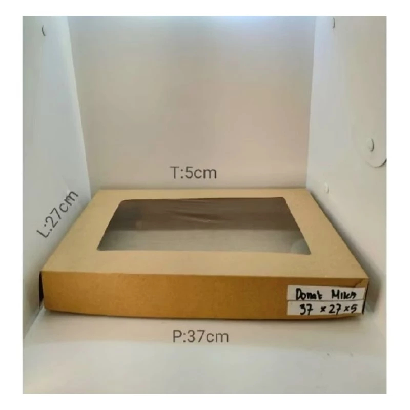 

5pcs Kotak Donut Box Kraft Mika isi 12pcs donut 37x27x5cm