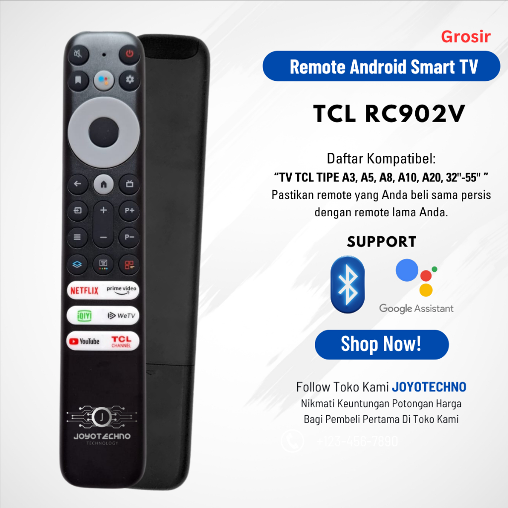 Remote Remot TV TCL Smart Android TV LED Non Voice / With Voice