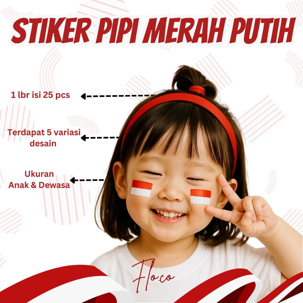 

Stiker Pipi 17 Agustus | Stiker Pipi Merah Putih 17 Agustus Isi 25 | Stiker Bendera Indonesia HUT RI | Stiker Bendera