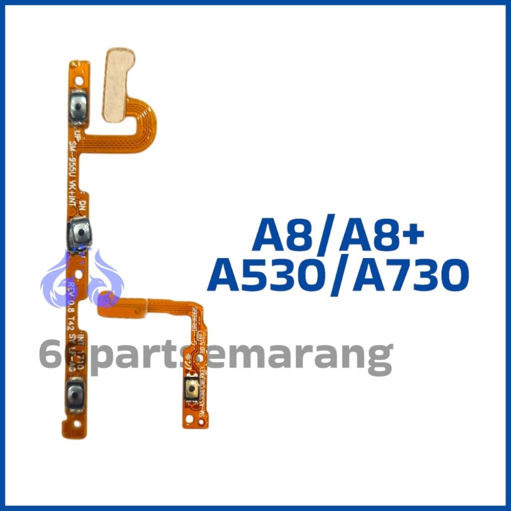 Flexibel Flexible Tombol Luar Power On Off Volume Samsung A8 / A8+ Plus 2018 A530 / A730f Copotan Ca