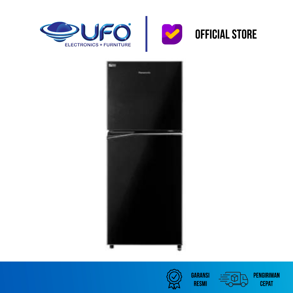 Panasonic Kulkas 2 Pintu 210 Liter NRBB211QPK Hitam