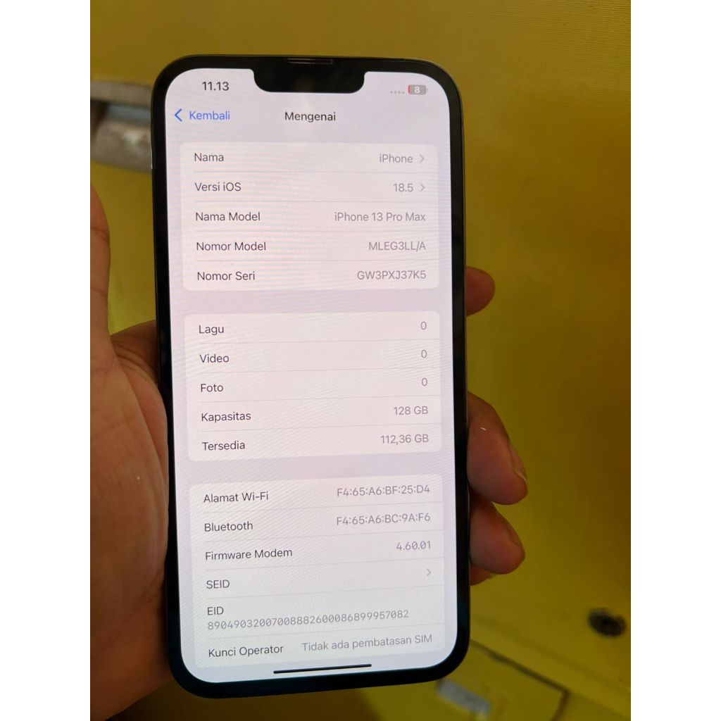 iPhone 13 Pro Max Inter 128 GB Second (All Operator)