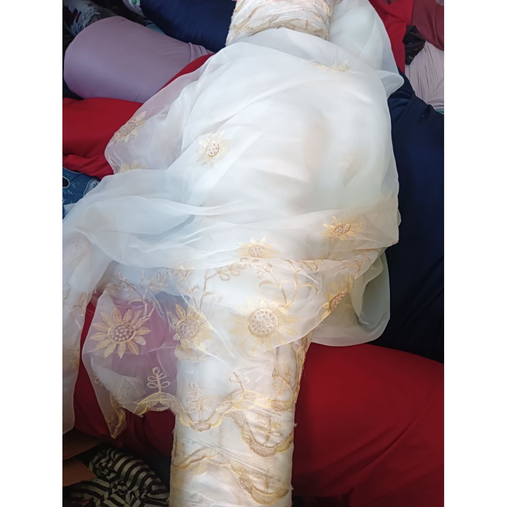 kain selambu nasi Padang lebar 3m(harga persetengah meter)