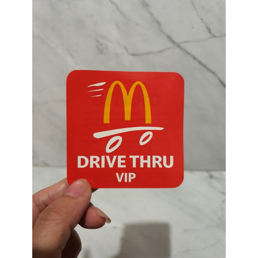 

Stiker Drive Thru MCD