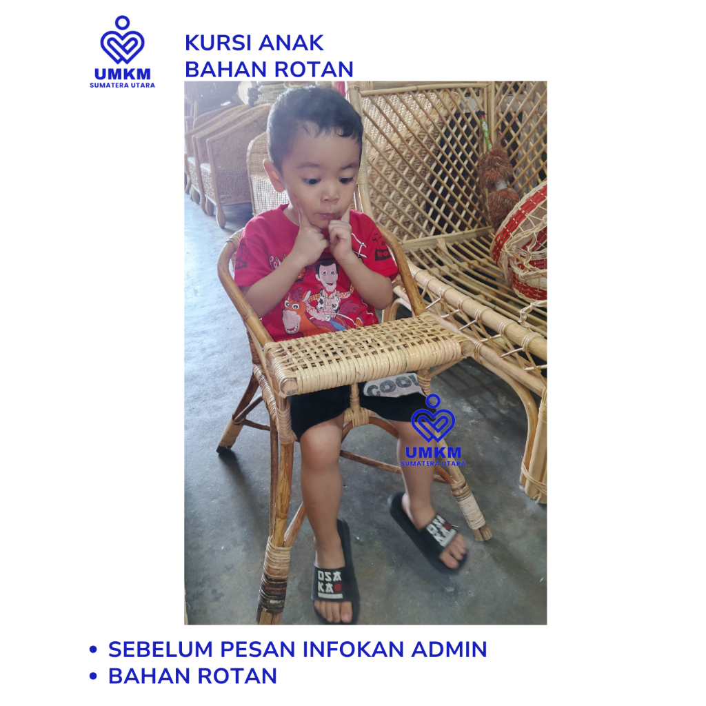 Kursi Makan anak Rotan / Kursi Duduk anak rotan / kursi makan rotan / kursi rotan / kursi anak / kur