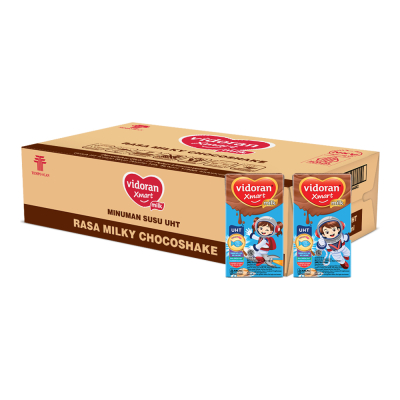 

Vidoran Xmart Kids Susu UHT Cokelat Kotak 40 x 110 ml - Karton