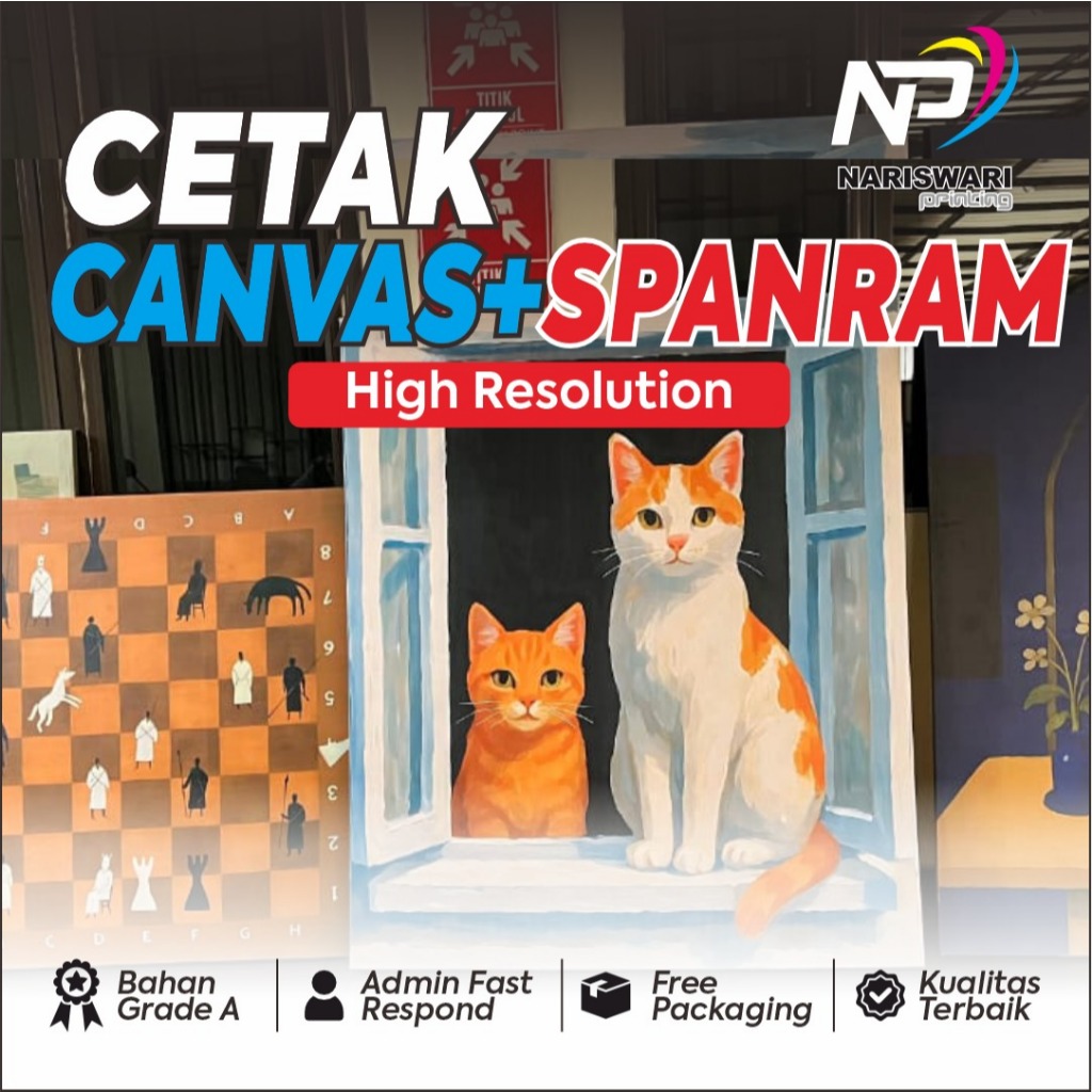 

Hiasan Bahan Canvas+Spanram/Bingkai