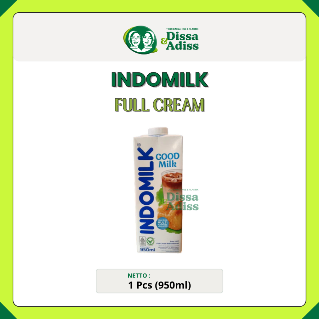 

Indomilk Good Milk 950ml | Susu Indomilk Full Cream Plain - Tobaqdissa