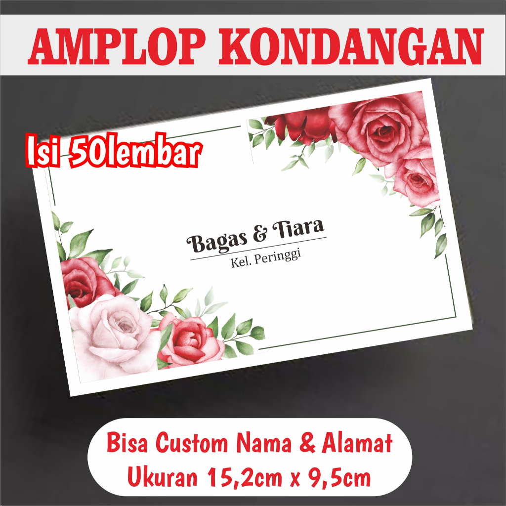 

AMPLOP KONDANGAN CUSTOM NAMA / AMPLOP KONDANGAN NAMA / AMPLOP ISI 50
