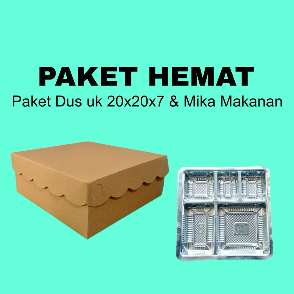 

PAKET DUS NASI DAN MIKA SEKAT 5 || DUS NASI COKLAT POLOS UK 20x20x7 || KARDUS NASI/KUE ||