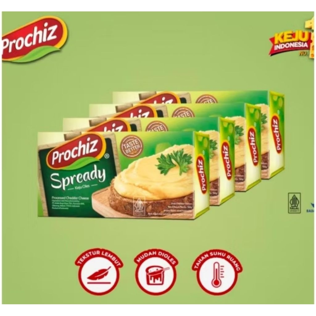 

KEJU OLES PROCHIZ SPREADY 160gr/ Prochiz Spready 160gr | Prochiz Keju Oles | Prochiz Cheddar Oles