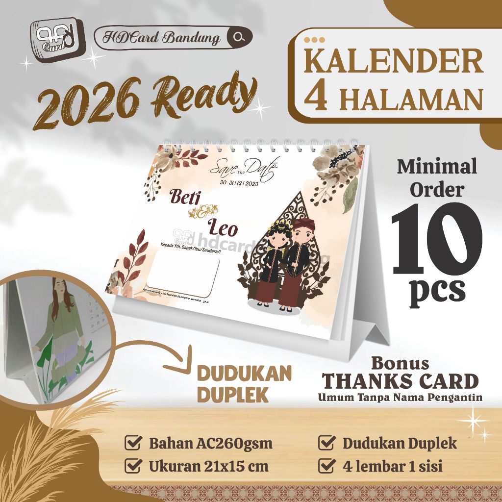 

[Undangan Kalender] Kalender Meja 21x15 cm Desain Custom l Kalja