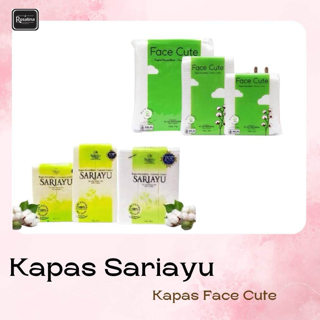 kapas kecantikan / kapas sariayu / kapas Face cute / kapas 35gr / 50gr / 100gr