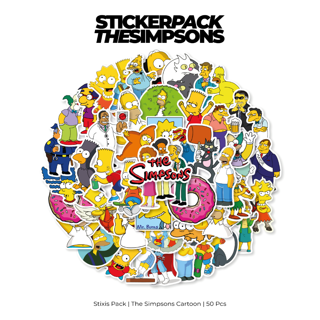 

[READY] STICKER PACK | THE SIMPSONS KARTUN | 50 PCS | KISSCUT | WATERPROFF | STIXIS.MARKET