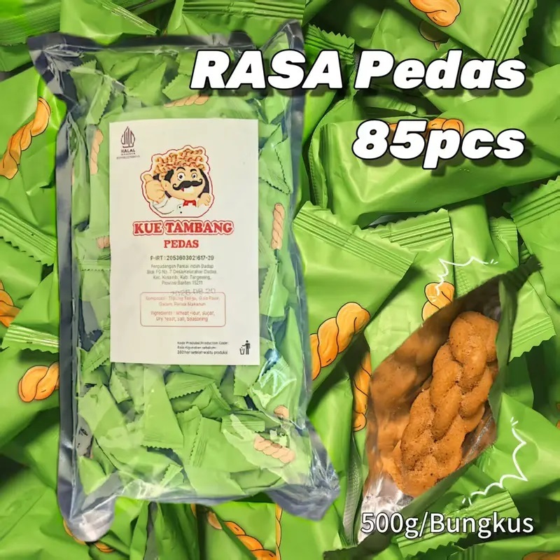 

[halal] kue Untir Renyah Untir-Untir Kue TambangIsi 500gr Per kantong Pedas & Manis! CemilanHalal Buat Santai & Arisan Snack KeringTradisonal