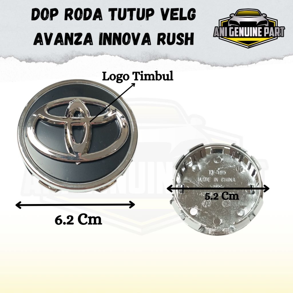 Tutup Velg / Dop Roda Avanza Innova 2016-2021 ORIGINAL