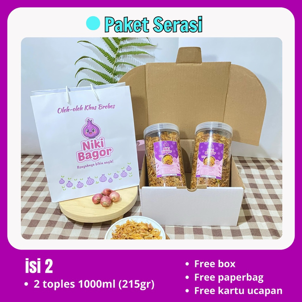 

Hampers Bawang Goreng Premium-2 Toples x 215 Gram |Oleh-Oleh Brebes|Kado|Bingkisan Spesial
