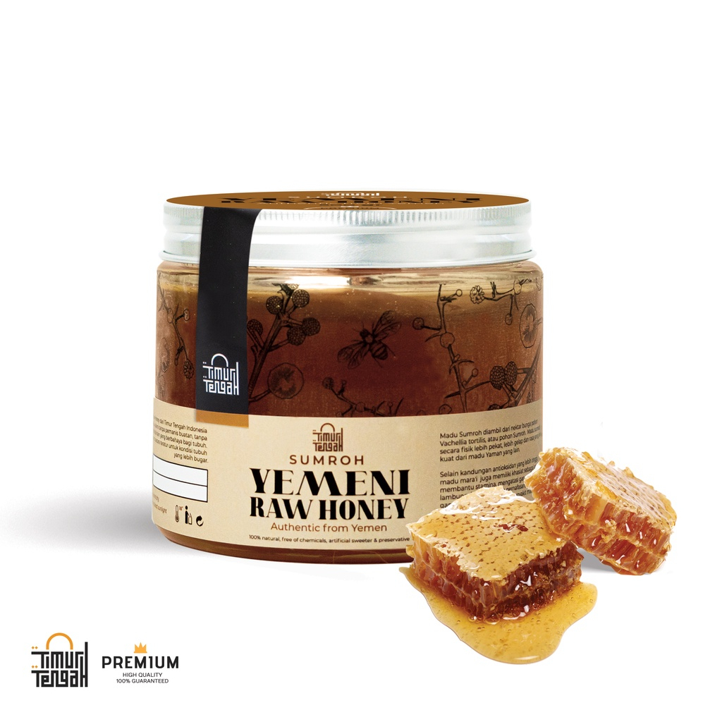 Timur Tengah Madu Asli Murni Yaman Marai Sumroh Sidr 500 Gr Raw Honey Yemeni Pure Premium Pasti