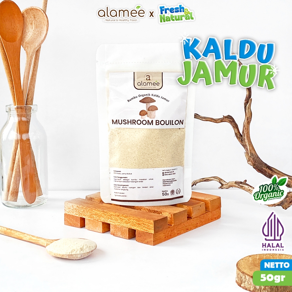 

ALAMEE Bubuk Kaldu Jamur Bumbu Dapur Spice Mushroom Powder Seasoning 50gr freshandnatural