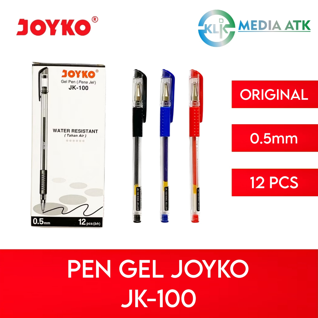 

Gel Pen Joyko JK-100 0.5mm - 12 Pcs