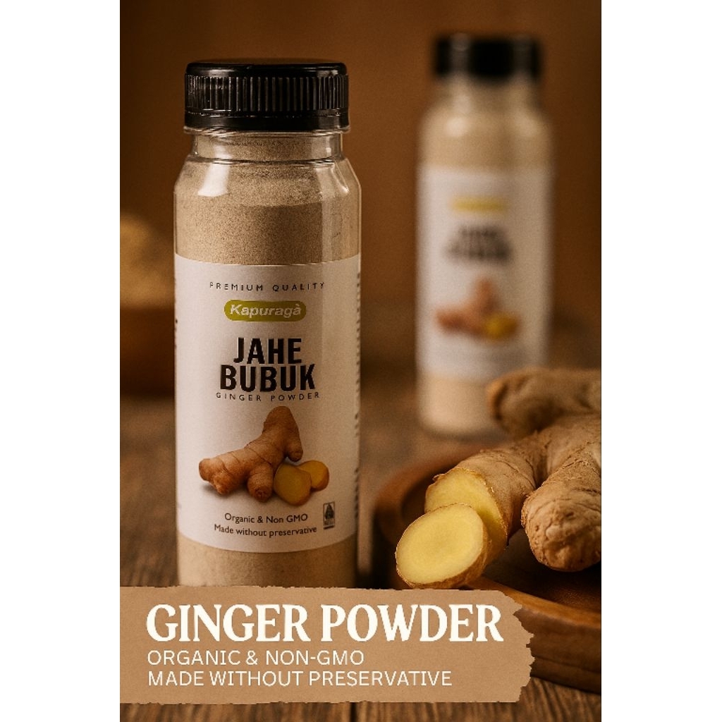 

Jahe Bubuk Kapuraga – Ginger Powder Premium Organik Tanpa Pengawet, Herbal Alami untuk Minuman & Masakan