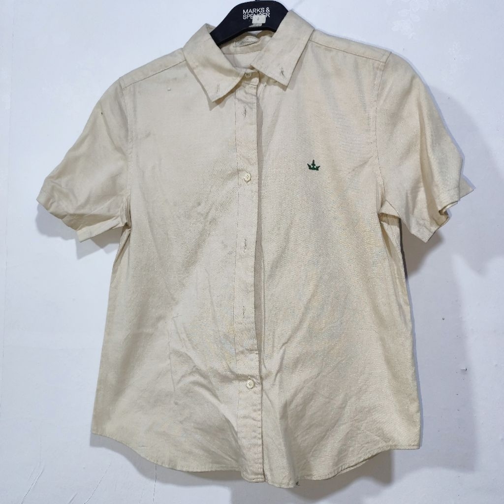 unaca - atasan blouse wanita lengan pendek coklat muda