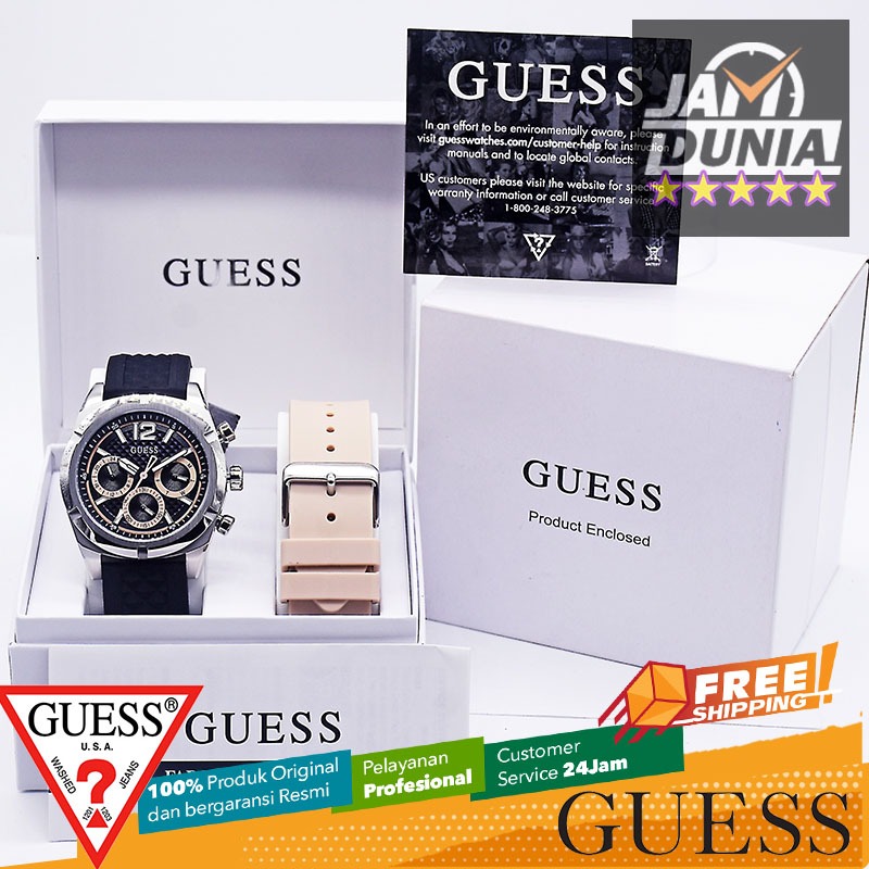 JAM TANGAN PRIA GUESS INTERCHANGEABLE STRAPS ORIGINAL GUESS GW0719G1 0719 GUESS GW0719 STAINLESS STE