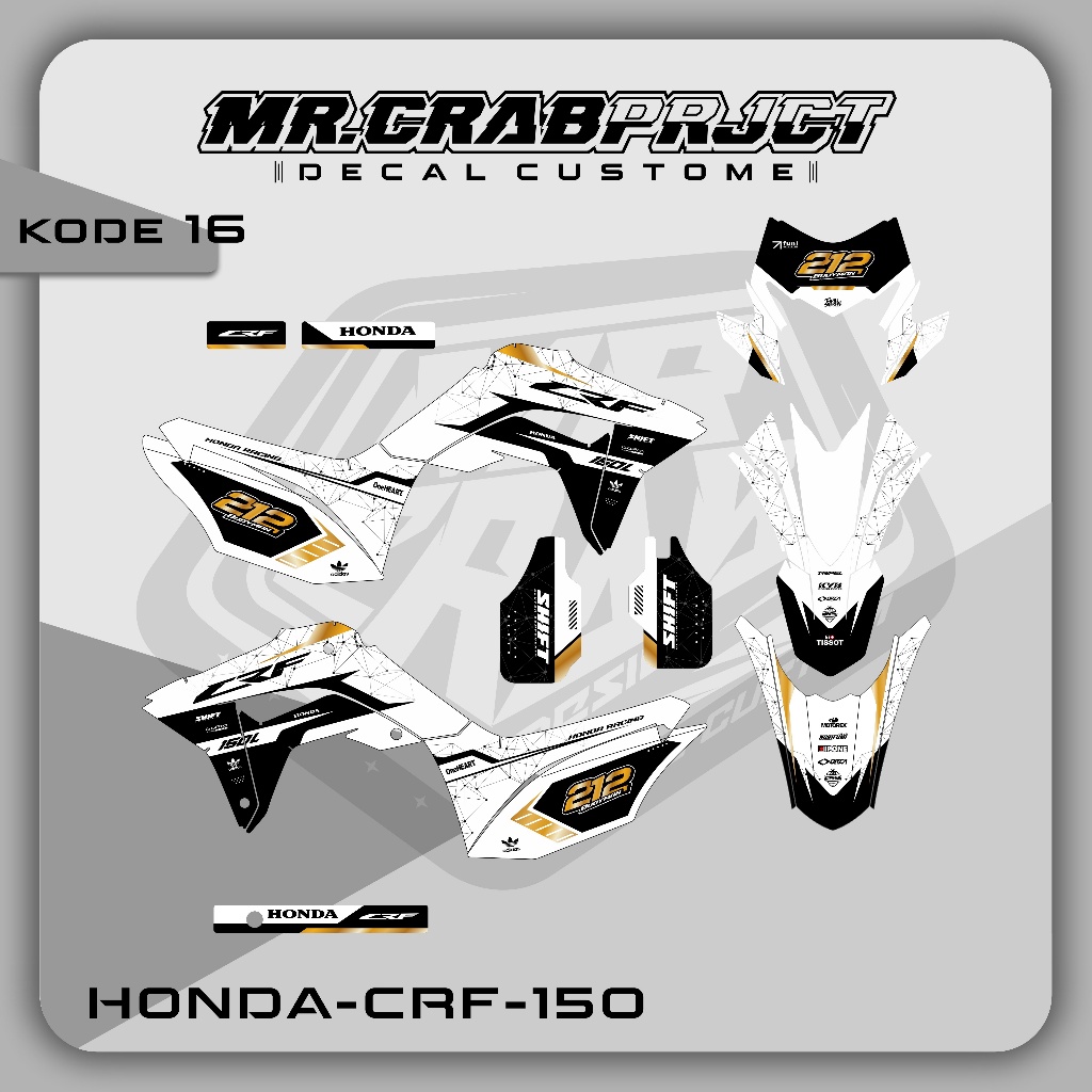 16 DECAL STICKER CRF - DECAL CRF PREMIUM FULL BODY CUSTOM