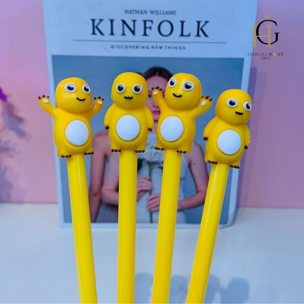 

4/8/12PCS PULPEN GEL DINO NAILONG PGK-1993 PEN LUCU IMUT KADO UNIK SOUVERNIR PULPEN TINTA HITAM