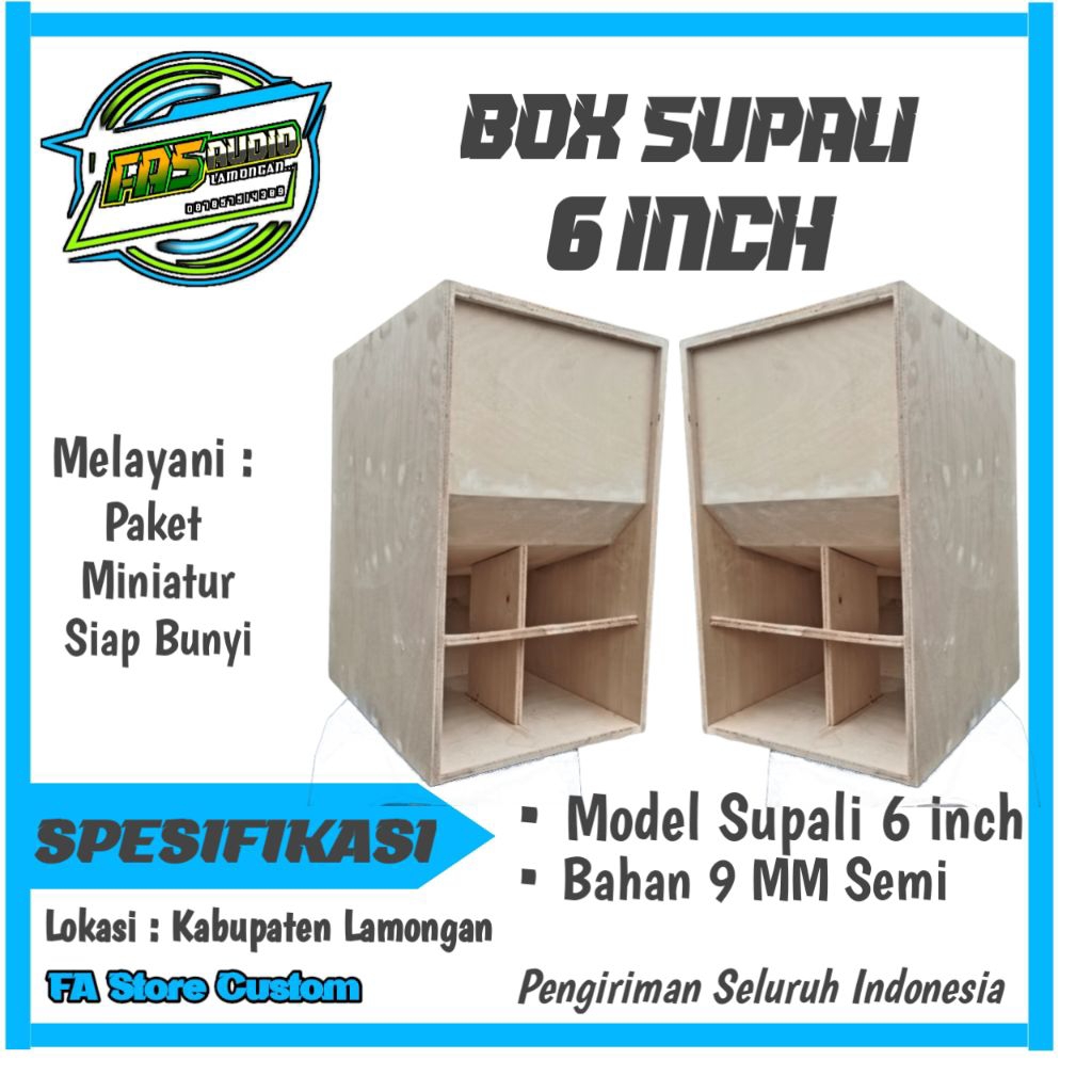 BOX SUPALI 6 INCH SEPASANG JOSS