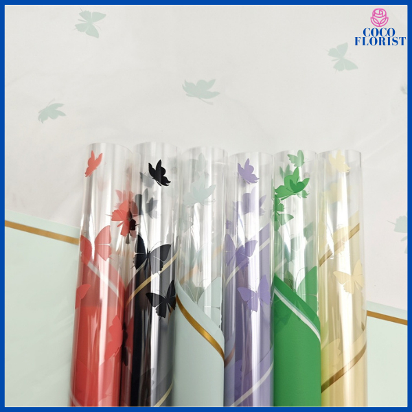 

PACK 20 Kertas Buket Bunga Kupu Kupu Transparan Flower Wrapping Paper Cellophane Buket KB6125