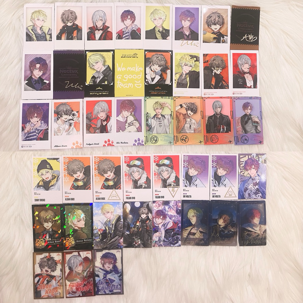 Noctyx NIJISANJI EN Snapshot Card Bromide Cheki Postcard Clear Sticker