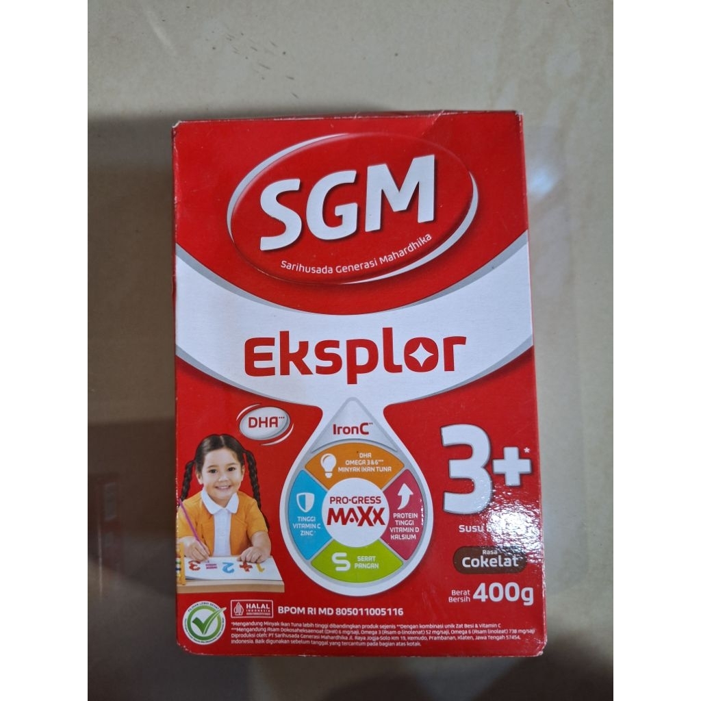 

SGM EKSPLOR 3+ RASA COKELAT 400G SUSU PERTUMBUHAN ANAK 3-5 TAHUN RASA COKLAT 400 GR