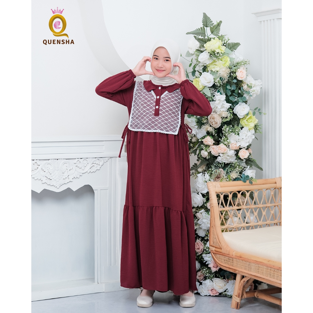 Sitia Dress gamis anak remaja tanggung 6 - 14 tahun gamis anak muslim wanita gamis model rompi kekin