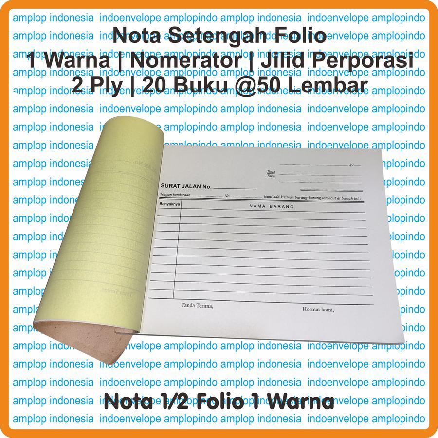 

Nota Custom 1/2 Folio 1 Warna 2 Ply