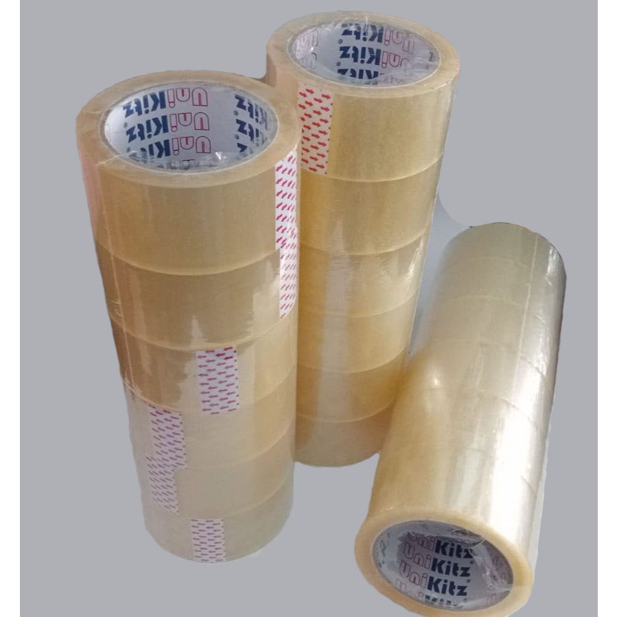 

Lakban bening besar Murah 45 mm x 90 yard Uni kitz 1 Rol (6 pcs)