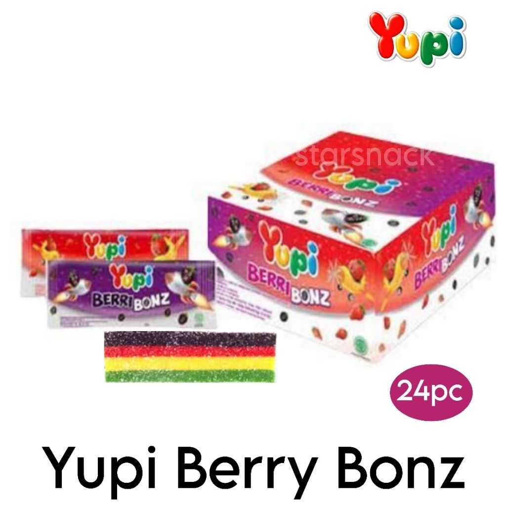 

Yupi permen jeli Berry Bonz isi 24 pcs