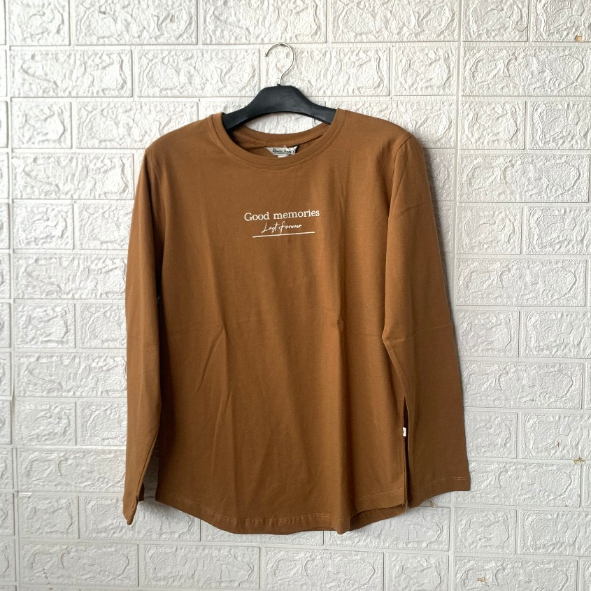 Kaos Wanita Polos Remix Lengan Panjang RIFC282J41 Amigo