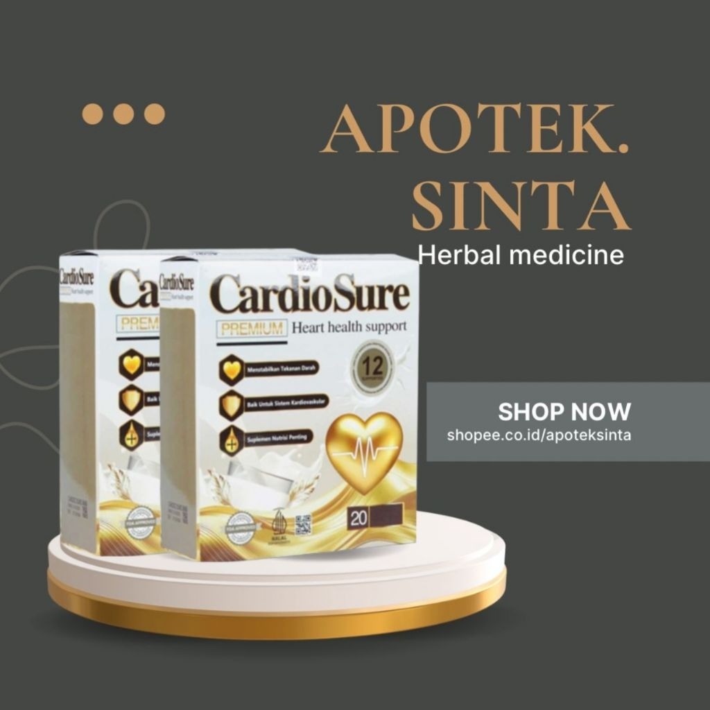 

2BOX CARDIOSURE PREMIUM MILK SUSU ASLI OBAT HIPERTENSI JANTUNG KORONER STRUK KOLESTROL ASAM URAT
