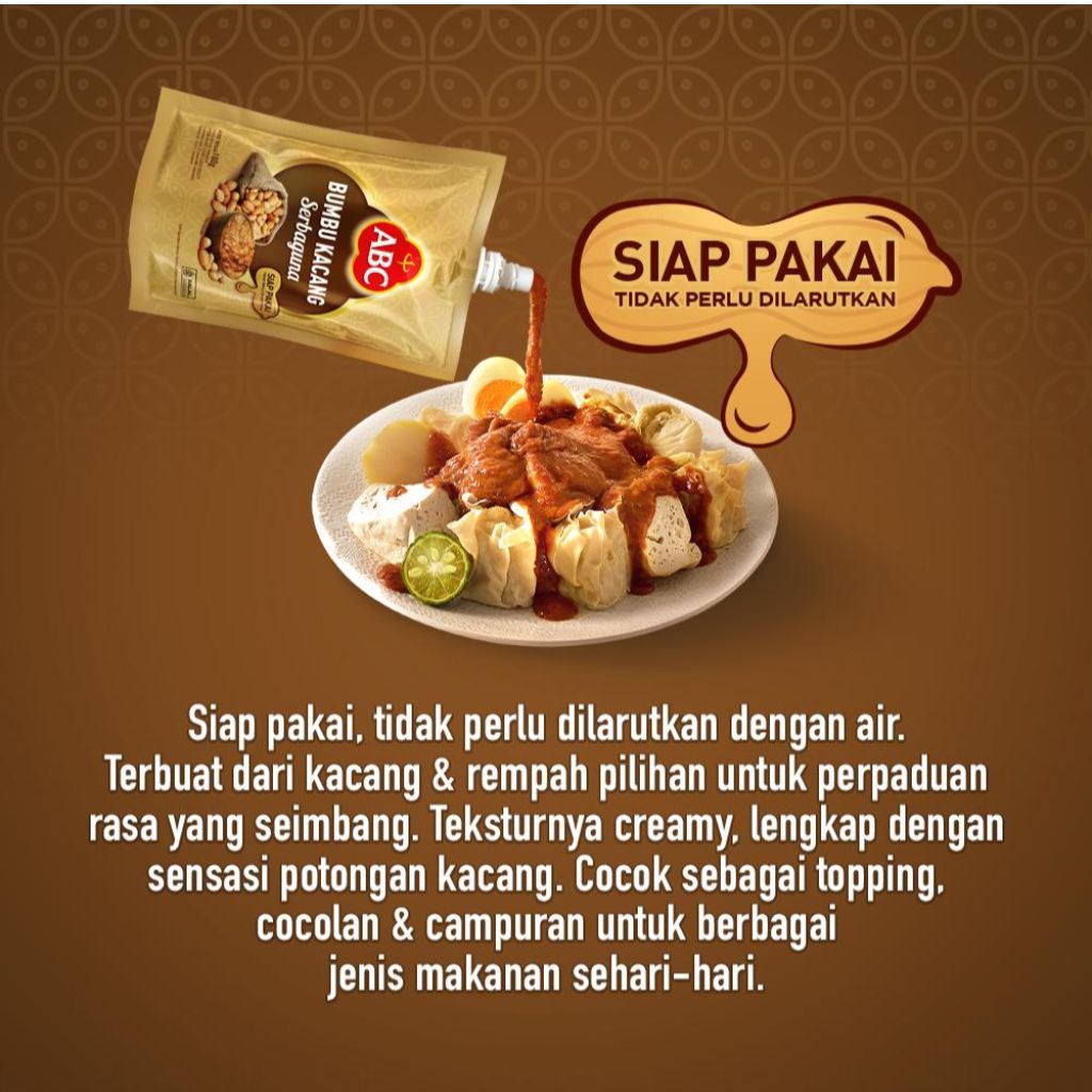 

ABC Bumbu Kacang Serbaguna Siap makan 180gr