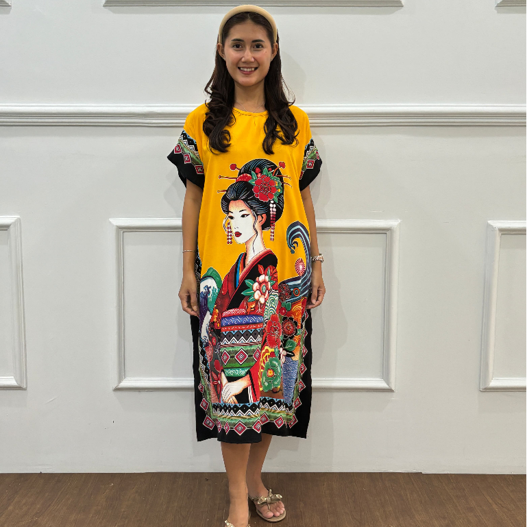 Daster kalong pendek motif Geisha