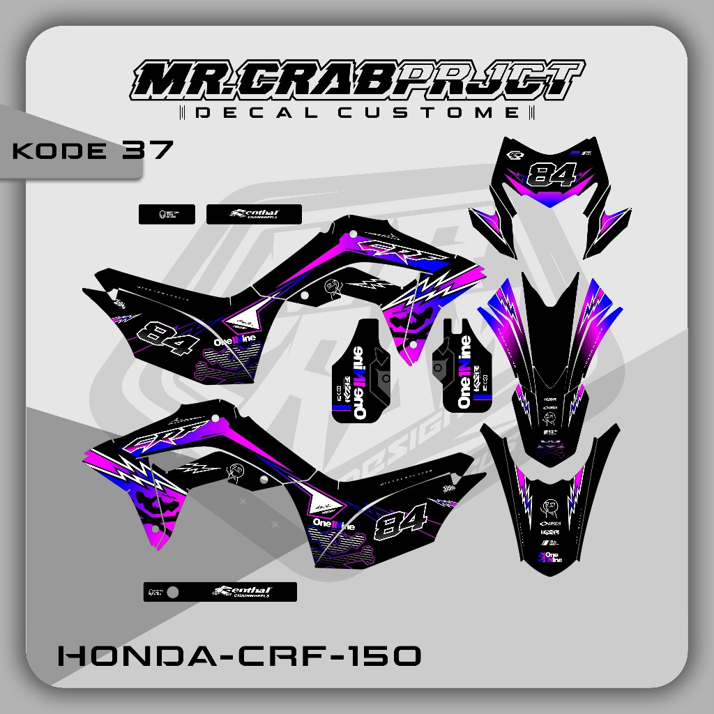 37 DECAL STICKER CRF - DECAL CRF PREMIUM FULL BODY CUSTOM