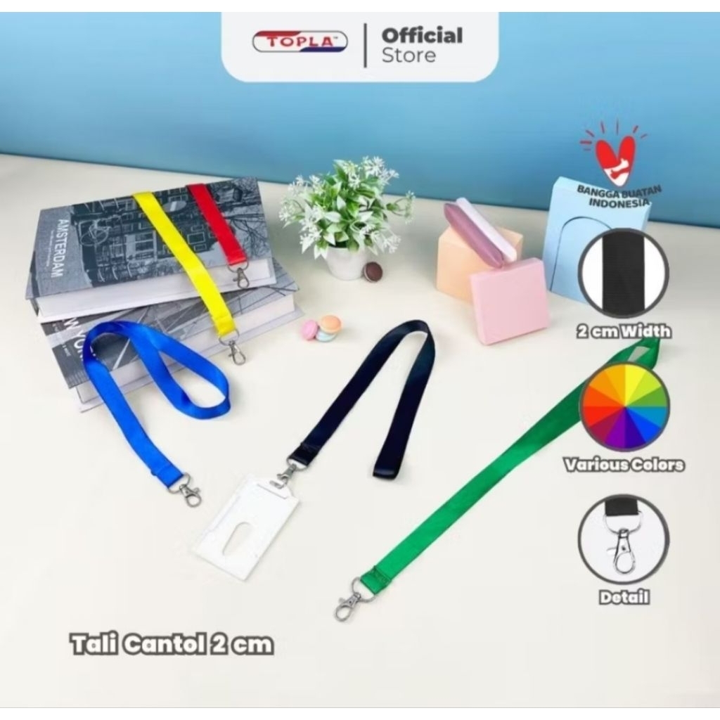 

Topla Tali lanyard ID Card Cantol 2cm Mrek Topla-Tali Cantol Berkualitas